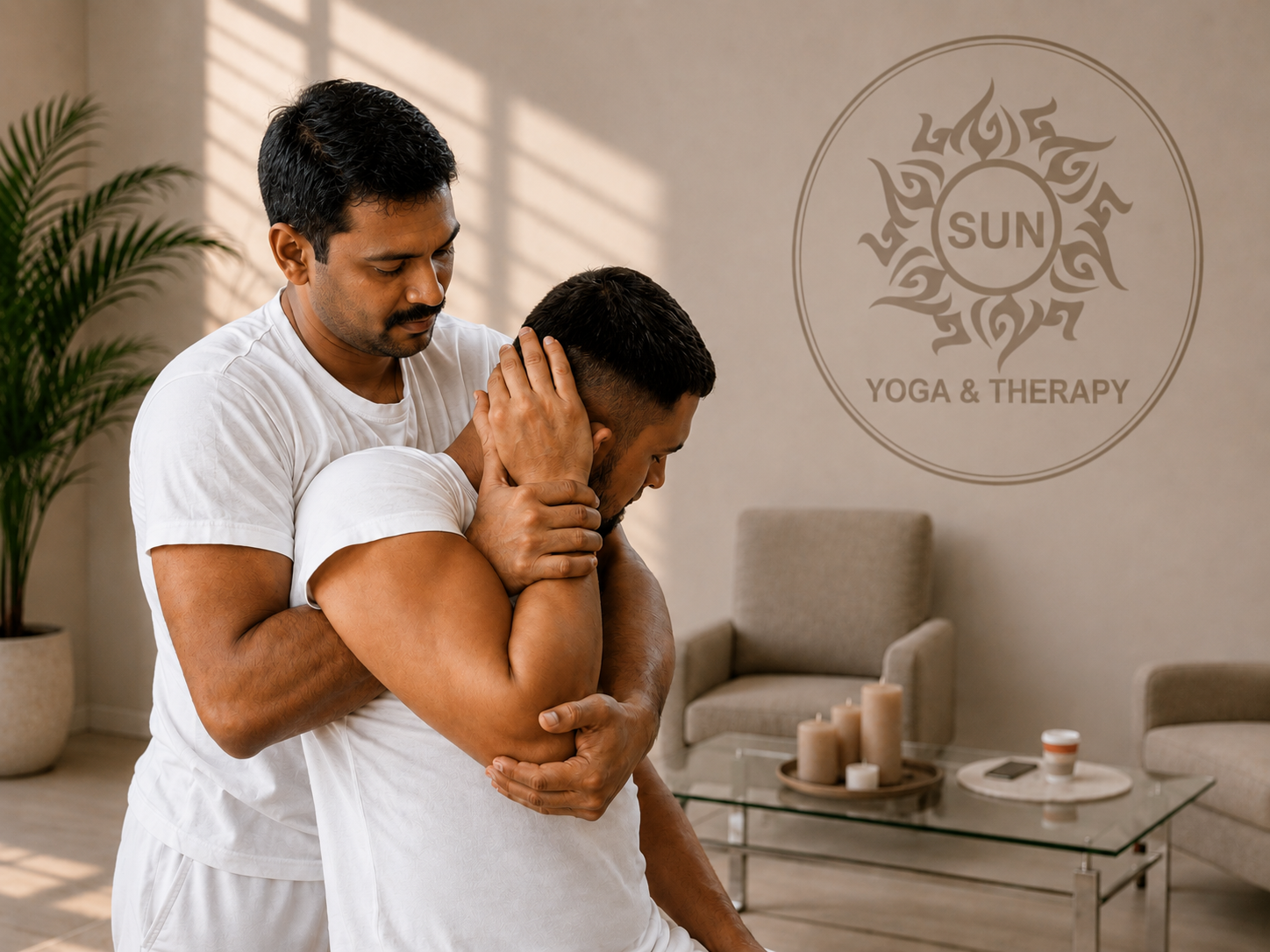 Shoulder bone setting therapy session — Sun Yoga & Therapy Guduvancheri Chennai