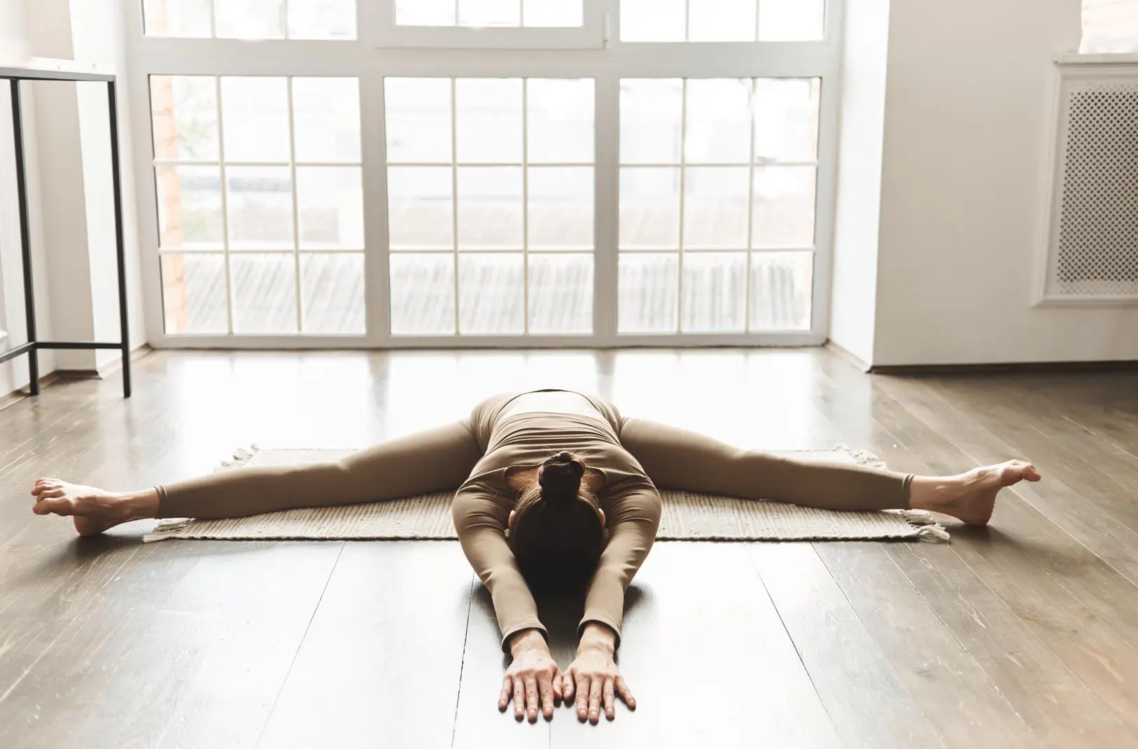 Group yoga session